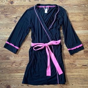 Joe Boxer Black and Pink Short Robe